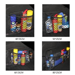 BLALION Car Trunk Storage Bag Nylon Mesh Nets Auto Trunk Rear Organizer Elastic String Luggage Holder Pocket Car Stowing Tidying