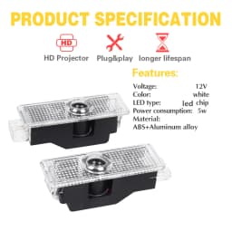 LED Car Door Interior Ghost Shadow Welcome Light Accessories For BMW E46 E60 E90 F10 F30 E92 E93 E91 E61 F07 F11 F18 E63 X3 Z4