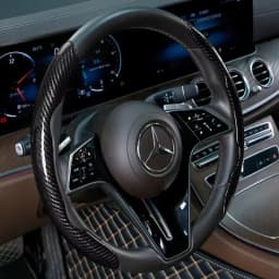 Car Universal 38cm Carbon Fiber Car Steering Wheel Cover Non-slip Card Cover Auto Steering Wheel Handle Booster Protective Cover
