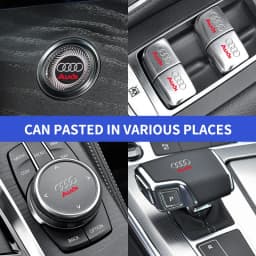 Car Interior 3D Sticker Central Control Decals Emblem Badge for Audi Sline B7 B8 B9 A3 8P 8V 8L A5 A6 C6 C5 C7 4F A1 A7 A8 Q2 Q3