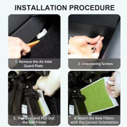 PINMOAP Activated Carbon Replacement Cabin Air Filter Dust Prevention Is Suitable For Tesla Model 3/Y With Installation Tool