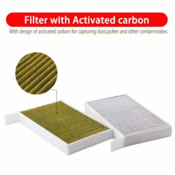 PINMOAP Activated Carbon Replacement Cabin Air Filter Dust Prevention Is Suitable For Tesla Model 3/Y With Installation Tool