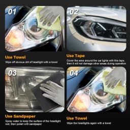 Car Headlights Renovation Polishing Kit Headlight Restoration Kit Workshop Automotive Care Tools No Liquid Polymer Headlights