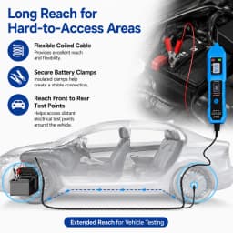 CT03 Automotive Circuit Tester 6-24V Power Probe Voltage Detector LED Light Buzzer Prompt Car Electrical Diagnostic Tool