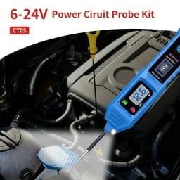 CT03 Automotive Circuit Tester 6-24V Power Probe Voltage Detector LED Light Buzzer Prompt Car Electrical Diagnostic Tool
