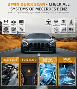 OBD2 Scanner for Mercedes Benz Full System Diagnostic Tool with Oil/ETC/EPB/ABS/SAS/BAT Resets OBD2 Automotive Diagnostic Tool