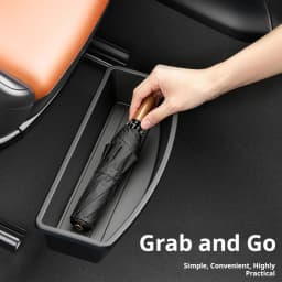 SEAMETAL Car Seat Bottom Organizer Box Universal Hidden Seats Box Under Car Seat Case Moved In for Umbrella Keys Cards Collector