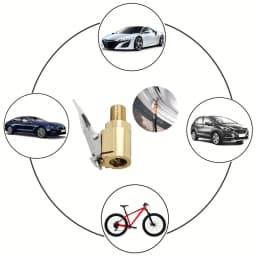 Universal Brass Locking Tyre Air Chuck Clip Adapter Automotive Grade Quick Inflation for Car Motorcycle Bike Accessories