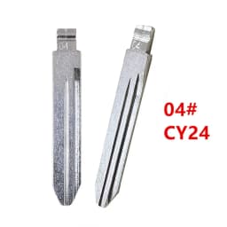 10pcs 04# CY24 Metal Uncut Blank Flip KD Remote Key Blade for Chrysler Jeep Dodge for Keydiy KD Xhorse VVDI JMD Car Key Blanks