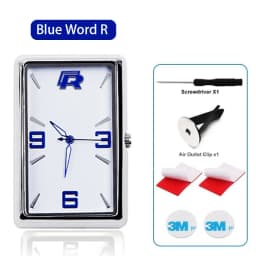 Auto Fashion Car Air Conditioning Vent Electronic Quartz Clock Square Vertical Car Clock Car Luminous Electronic Clock
