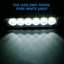 12V Car LED Light Bar 18W 6000K Super Bright Car LED Work Light IP67 Flood Spot Light White Off Road Head light Driving Lights