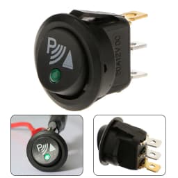 Round Rocker Switch 12V 20A Round Toggle Switch Car 3 Pin Rocker/Parking Off Switch Front Rear Walking Sensor Interior Accessory