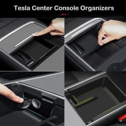 Storage Box for Tesla Model Y 2021-2024 Accessories Center Console Trays for Tesla Model 3 2021-2023 Hidden Box Webcam Cover