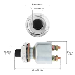 12V JK260 Truck Engine Start Push Button Switch, Wear-resistant Ignition Starter Push Button ON-OFF Claxon Horns Accessories