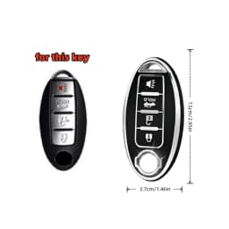 Key Fob Cover Keychain Lanyard for Nissan Altima Rogue Sentra Pathfinder Frontier Maxima Titan Murano Kicks Juke Versa Arma