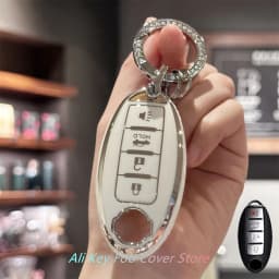Key Fob Cover Keychain Lanyard for Nissan Altima Rogue Sentra Pathfinder Frontier Maxima Titan Murano Kicks Juke Versa Arma