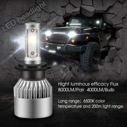 XTG S2 LED Headlight Bulbs H1 H4 H7 H11 9005 9006 80W 8000LM Canbus No Error Hi Lo Beam Car Motorcycle Auto Lamp 6500K 9-36V