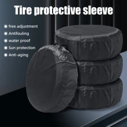 1/2/4PCS Polyester Car Auto Wheel Tire Cover Protector Car Spare Tire Cover Tyre Wheel Covers For Vehicles Dustproof Tire Bags