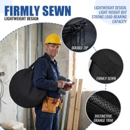 Cable Bag Tools Cable Bag Storage Oxford Waterproof Organizer Bag For Cables Cords Hoses EV Charging Cables Portable Black 600D