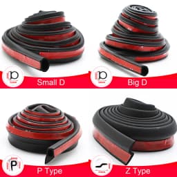 SEAMETAL 4Meter Car Door Seal Strip Stickers Anti-Dust Soundproof Sealing Big D Z P Type Noise Insulation Car Accessories Goods