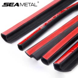 SEAMETAL 4Meter Car Door Seal Strip Stickers Anti-Dust Soundproof Sealing Big D Z P Type Noise Insulation Car Accessories Goods