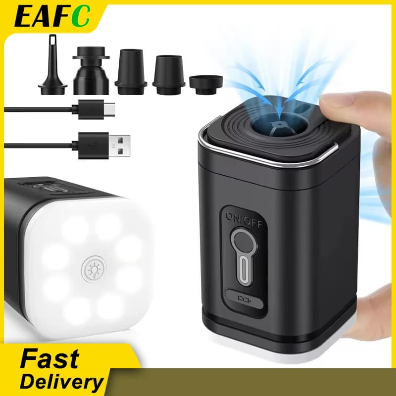 Portable Air Pump Camping Mattress Wireless Inflator Rechargeable Air Cushion Inflator Hiking Air Cushion Inflator/Deflator Pump