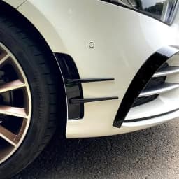 2pcs Front Bumper Vent Sticker Car'S Door Side Modification 23cm/9.06inc Model Duck Type Splitter A Set Currency Exterior Parts