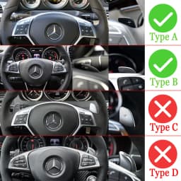 For Mercedes Benz A B Class W447 W176 W246 MB SLK R172 CLA C117 GLA X156 Car Steering Wheel Paddles Shifter Extender Accessories