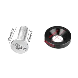 20pcs M6 Aluminum Car Modified Hex Fasteners Fender Washer Bolts JDM Bumper Engine Concave Screws Universal