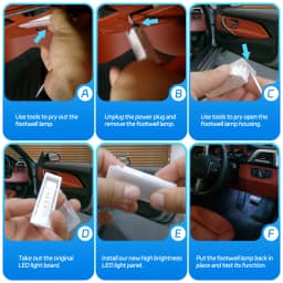 LED Under Dash Courtesy Footwell Ambient Lighting Module For BMW 1 2 3 4 5 6Series F20 F21 F22 F23 F30 F31 F34 F32 F36 M2 M3 M4