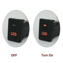 1Pc Orange LED Light Power On Off Steering Wheel Heat Switch Button For Mitsubishi Outlander Eclipse Cross Pajero Sport triton