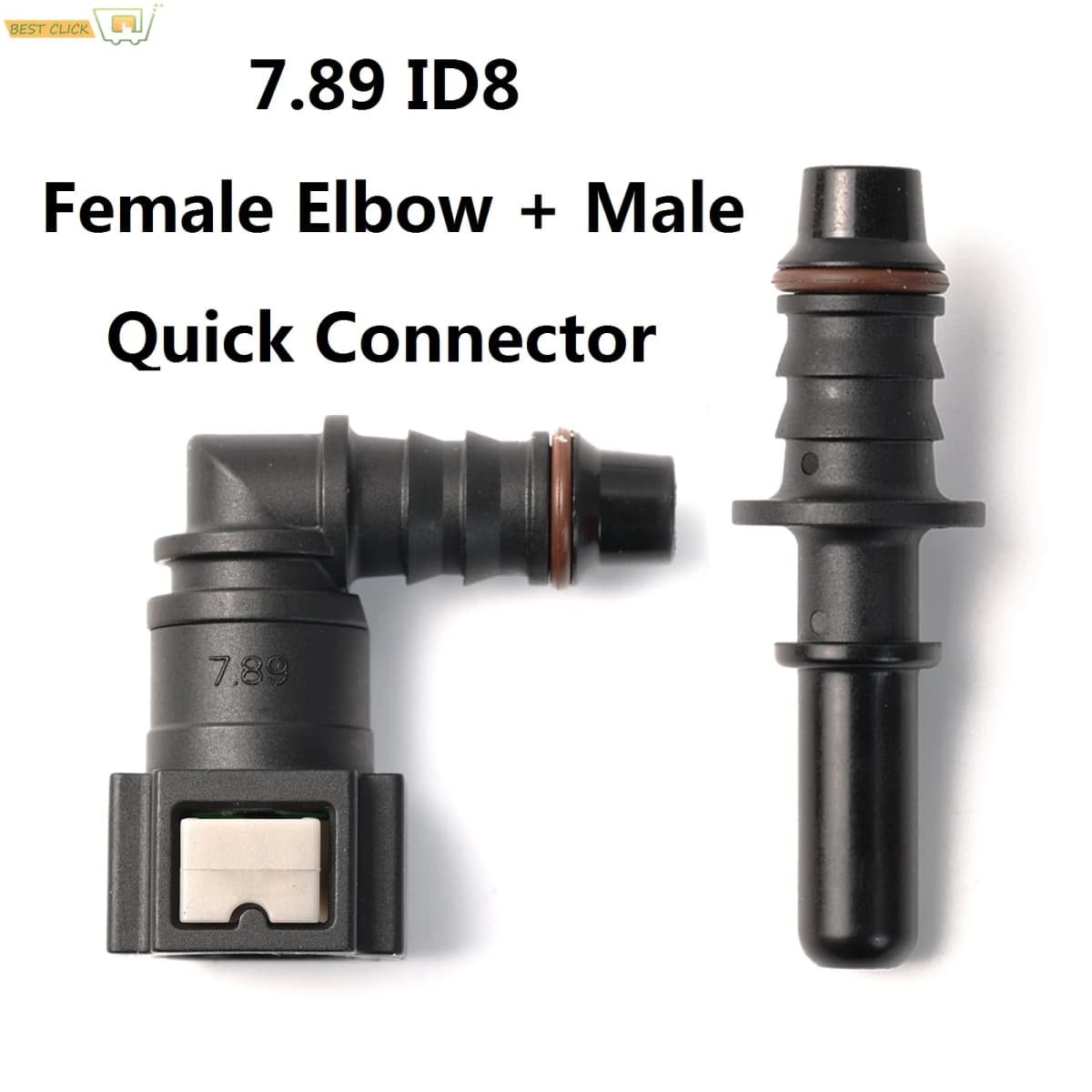 High Quality Durable Automotive Fuel Quick Connector 90°7.98mm 5/16'' ID8 Elbow Quick Rlease Connect Fuel Nylon Hose Adapter