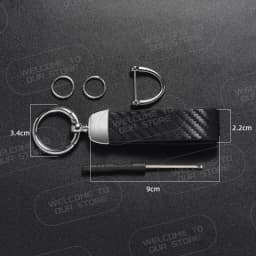 Leather For Race Flag Logo Keyring Emblem Cordoba Tarraco Ibiza Leon VZ Ateca Mii FR Car Carbon Fiber Rope Keychain Key Ring
