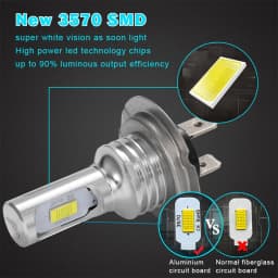 2Pcs LED H1 H3 Car Headlight 9005 9006 H8 H9 H11 H16 880 6000K White High Low Beam Fog Lamps Light Bulbs12000Lm 12V 100W