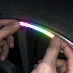 Anti-Collision Reflective Warning Stickers For Car Motorcycle, Bicycle Wheels, Seven-Color Laser Car Decoration Accessories