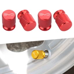 4Pcs Car Wheel Tire Valve Caps Tyre Stem Cover Airdust Waterproof for BYD Shark 6 Qin Plusdmi Atto 3 Han EV Dolphin Yuan Plus