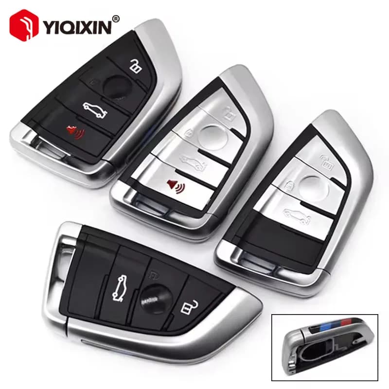Remote Smart Car Key Case Shell 3/4 Button For BMW F FEM CAS4 CAS4+ 1 2 3 5 7 Series X1 X5 X6 X6M F15 F16 2011-2017 Insert Blade