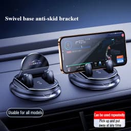 360 Degree Rotating Car Mobile Holder Sticky Phone Stand for Dashboard Multi Purpose Use in Auto and House Accessory