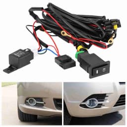 12V Universal Car LED Fog Light On/Off Switch Wiring Harness Relay Kit Fog Light Switch Wiring Kit LED Switch Wiring Relay