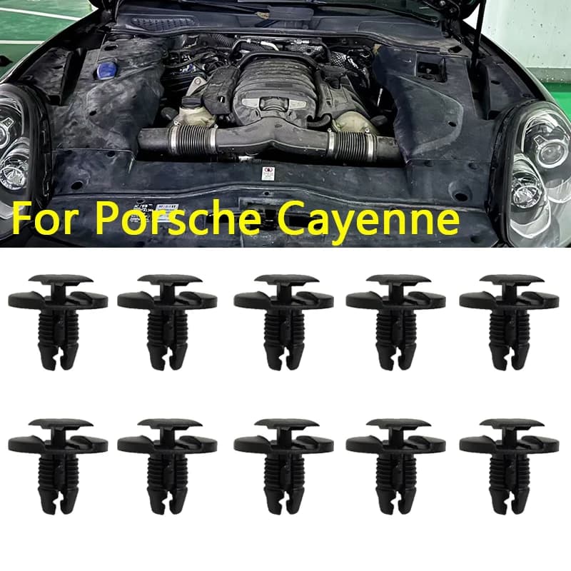 10/20Pcs Car Bumper On The Middle Net Card Engine Cover Water Tank Guard Plate Fixed Buckle Clip For Porsche Cayenne Car Part