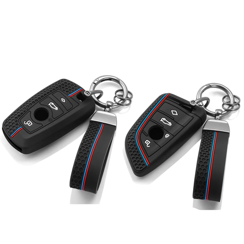 For BMW 1 2 3 4 5 6 7 Series X1 X3 X4 X5 X6 F36 F25 F26 F30 F34 F10 F07 F20 Z10 Silicone Car Key Case Cover Keychain Accessories