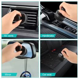 Portable Car Tire Shine Applicator Brush Tire Dressing Brush Applicator with Seal Cover, High Density Car Detailing & Tire Brush