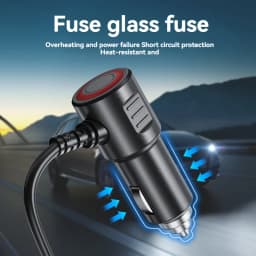 Multi-port QC3.0 PD Car Charger Adapter 4 Expansion Ports 12-24V Car Plug Smart Shunt for Fast Charging