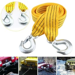 Universal Car Tow Cable Heavy Duty 3M 3Ton Trailer Rope Towing Pull Pulling Rope Strap Hooks Van Road Recovery Car Accessories