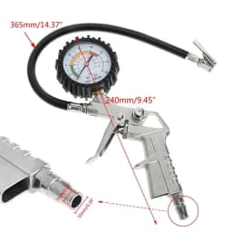 Car & Motorcycle Tire Pressure Monitoring Kit 220PSI with Gauge Tester Air Compressor Dial Meter Inflator Pump