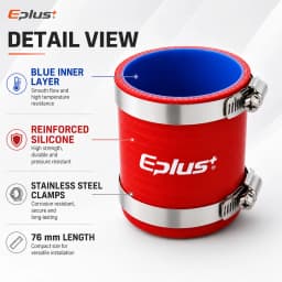 Universal Rde Silicone Tubing Hose Straight Pipe Coupler Car Intake Turbo Intercooler Silica Gel Hose Connector with Clamps