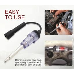 Universal Ignition Spark Tester Engine Diagnostic Tool In Line Checker with Metal Connectors for Car Truck Lawnmower Motorcycle