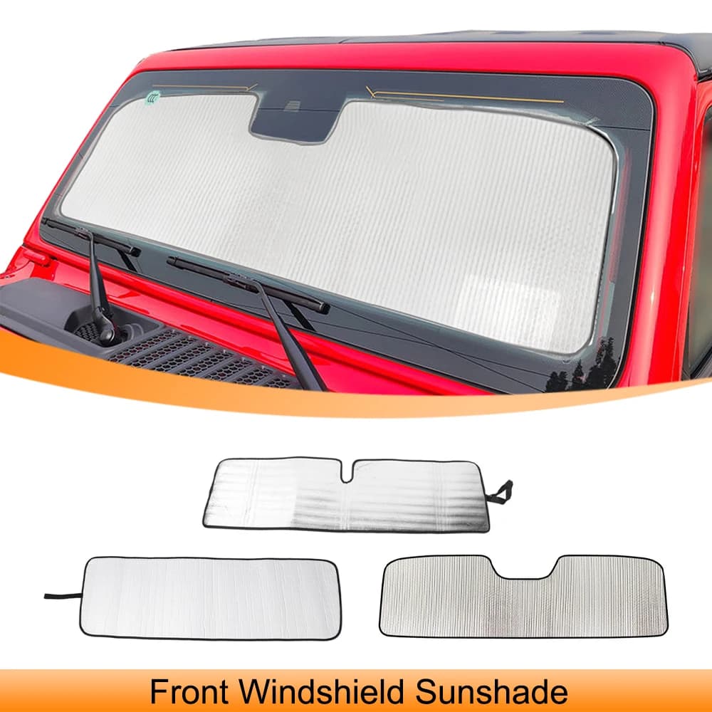 Car Front Windshield Sunshade Sun Visor UV Rays Cover for Jeep Wrangler TJ JK JL Gladiator JT 1997-2026 Up Interior Accessories