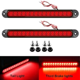 2PCS New 12-24V 15LED Tail Rear Lamp for Trailer Truck Lorry Pickup-Brake/Stop/Turn Lights Light Bar Strip