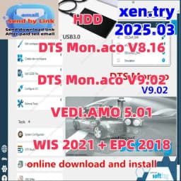 2025.03 XDOS xentry XPT 2023 WIS/ASR EPC Workshop Vediamo 5.01 database DTS Monaco V8.16 V9.02 database for mb star c4/c5 tools